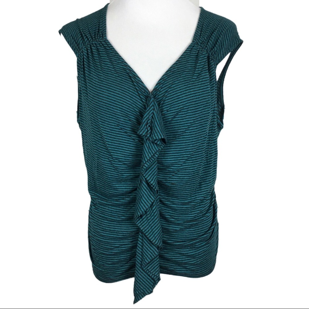 Anthropologie Ella Moss M Ruffle Short Sleeve Top
